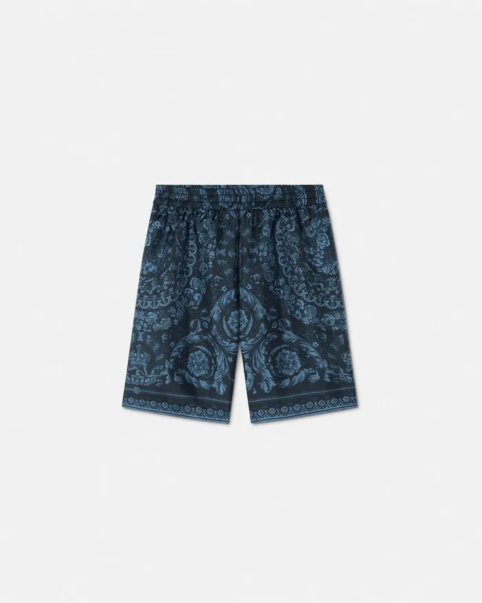 Pants Kids Versace Barocco Silk Shorts Blueprint