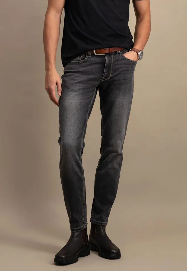 Pants Men FYNCHHATTON Tapered Fit Jeans Black Usedmid Blueblue Bluelight Blue