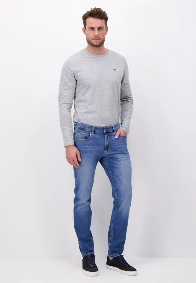 Pants Men FYNCHHATTON Tapered Fit Jeans Black Usedmid Blueblue Bluelight Blue