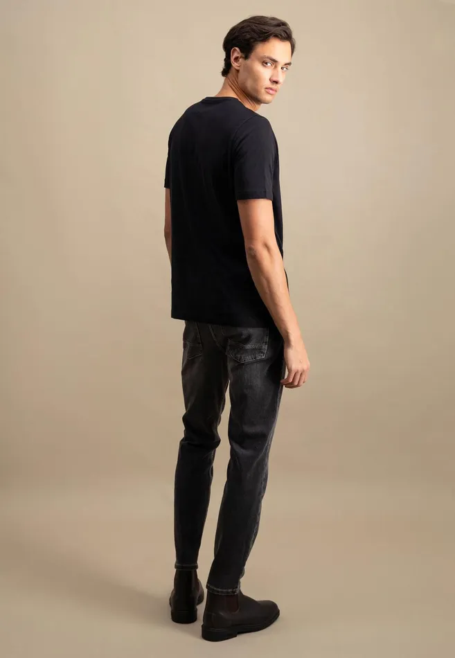 Pants Men FYNCHHATTON Tapered Fit Jeans Black Usedmid Blueblue Bluelight Blue