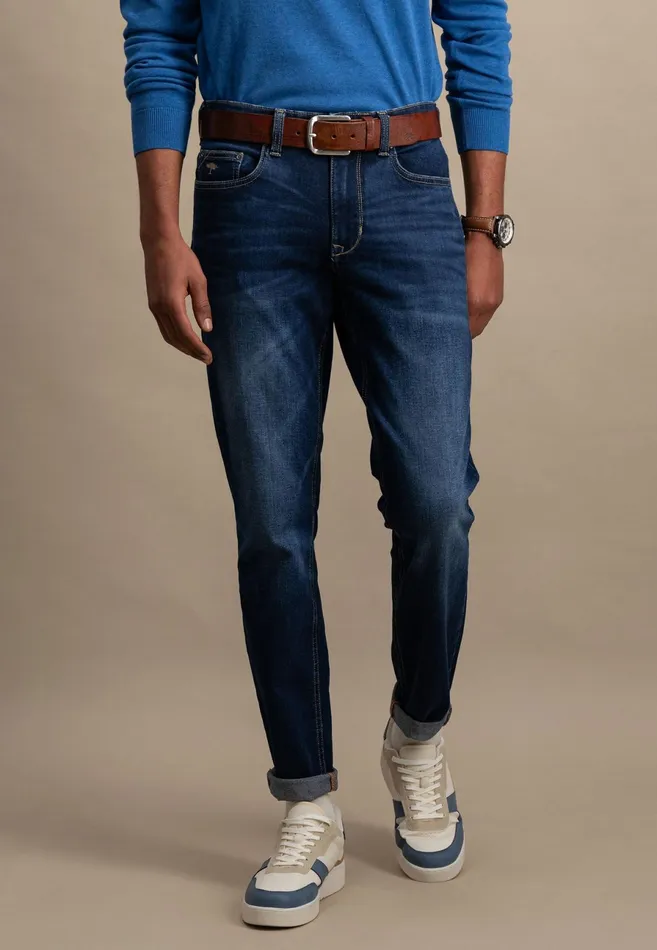 Pants Men FYNCHHATTON Tapered Fit Jeans Black Usedmid Blueblue Bluelight Blue