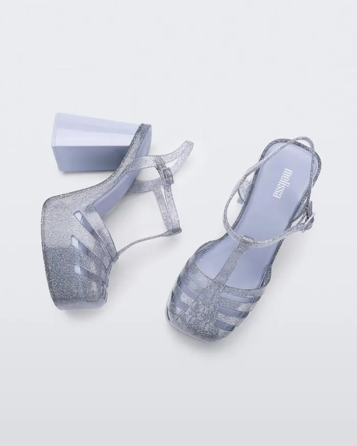 Party Heel Glitter Clear Women Melissa Heels