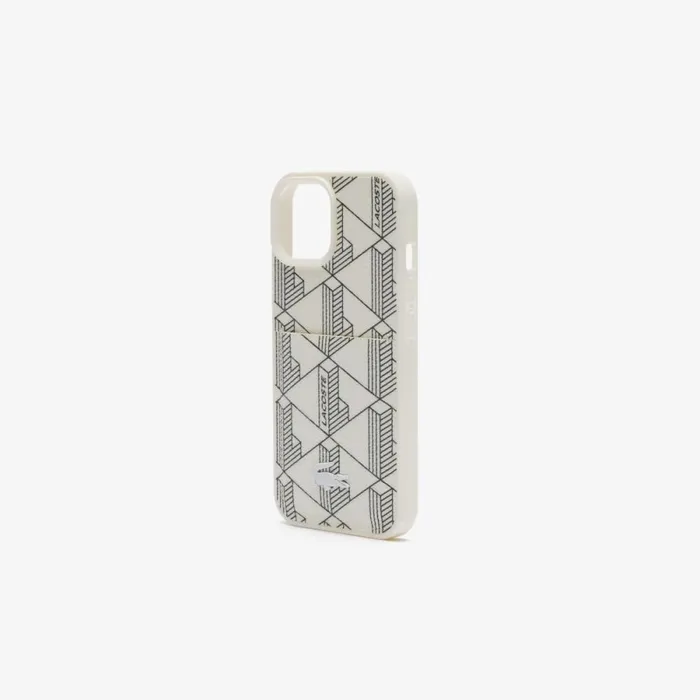 Phone Cases MenWomen Lacoste Unisex The Blend Croc Print IPhone 15 Case Farine Sinople F89