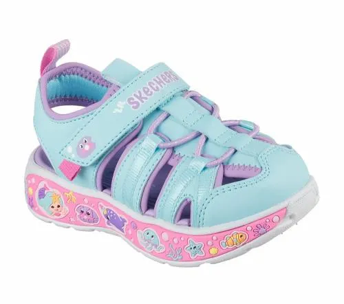 Play Scene Splash 8211 Cute Crew Turquoise Lavender Kids SKECHERS Toddlers UK Sizes 49