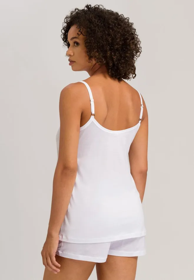 Pleated Cotton Pajama Set White Women HANRO Pajama Sets
