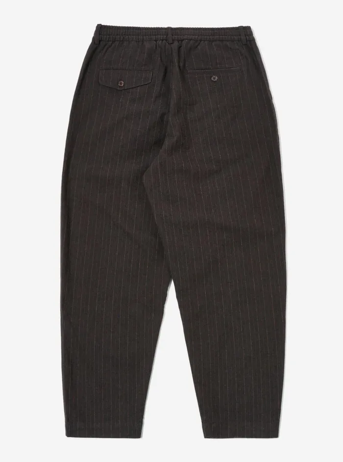 Pleated Track Pant In Brown Italian Pinstripe Men Universal Works Suiting