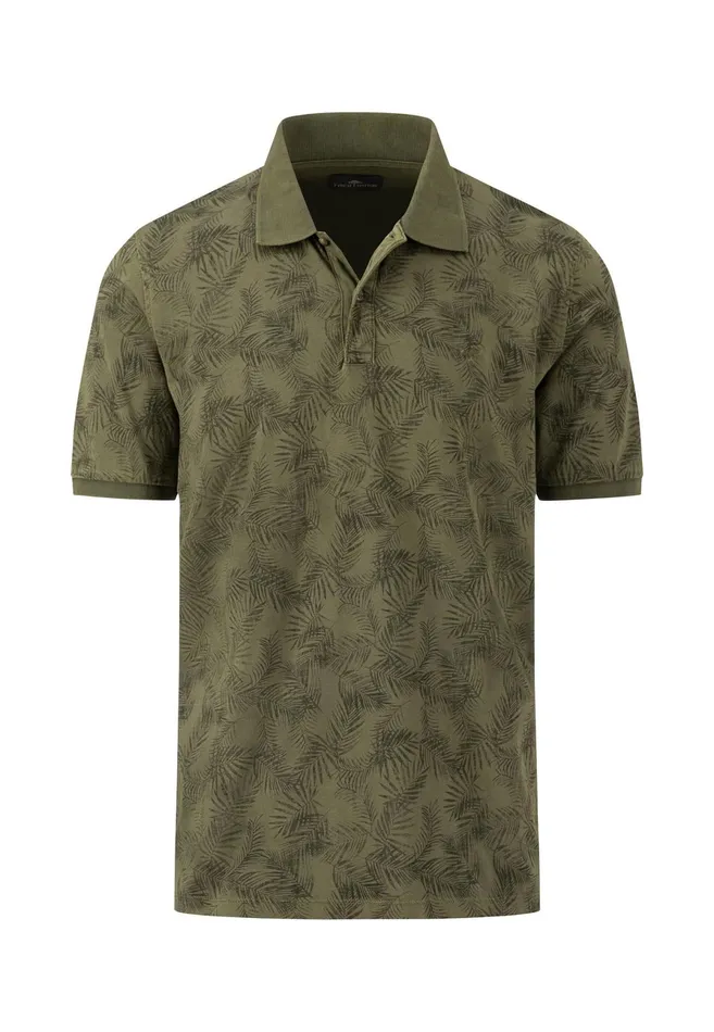 Polo Shirt Men FYNCHHATTON Loose Polo Shirt With A Summer Print Dusty Olivesoft Greennavycrystal Blue Polo Shirt Men FYNCHHATTON Loose Polo Shirt With A Summer Print Dusty Olivesoft Greennavycrystal Blue