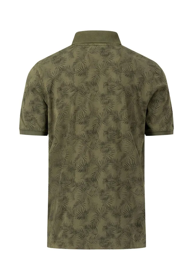 Polo Shirt Men FYNCHHATTON Loose Polo Shirt With A Summer Print Dusty Olivesoft Greennavycrystal Blue Polo Shirt Men FYNCHHATTON Loose Polo Shirt With A Summer Print Dusty Olivesoft Greennavycrystal Blue