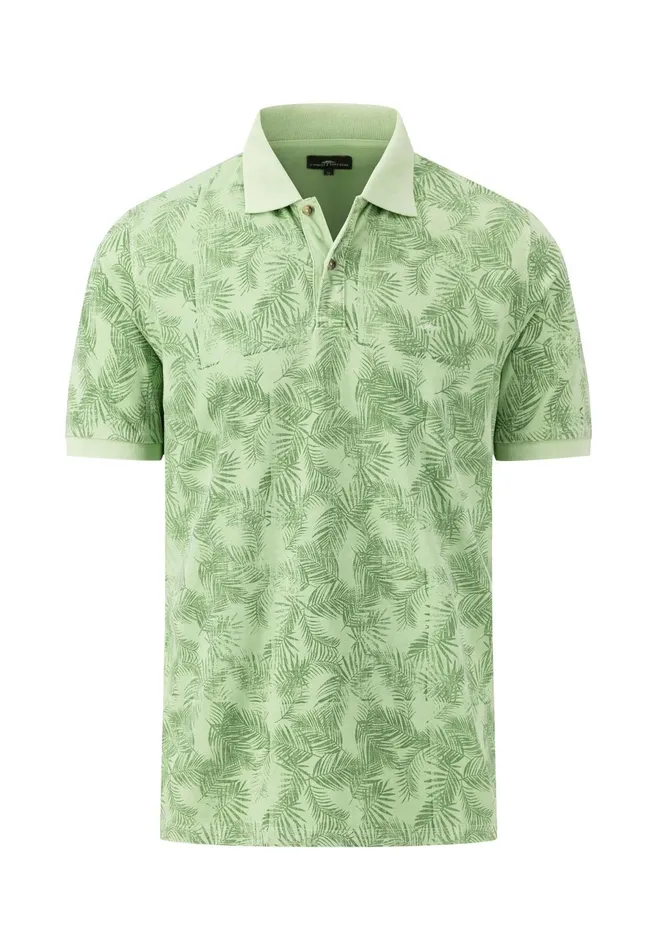 Polo Shirt Men FYNCHHATTON Loose Polo Shirt With A Summer Print Dusty Olivesoft Greennavycrystal Blue Polo Shirt Men FYNCHHATTON Loose Polo Shirt With A Summer Print Dusty Olivesoft Greennavycrystal Blue