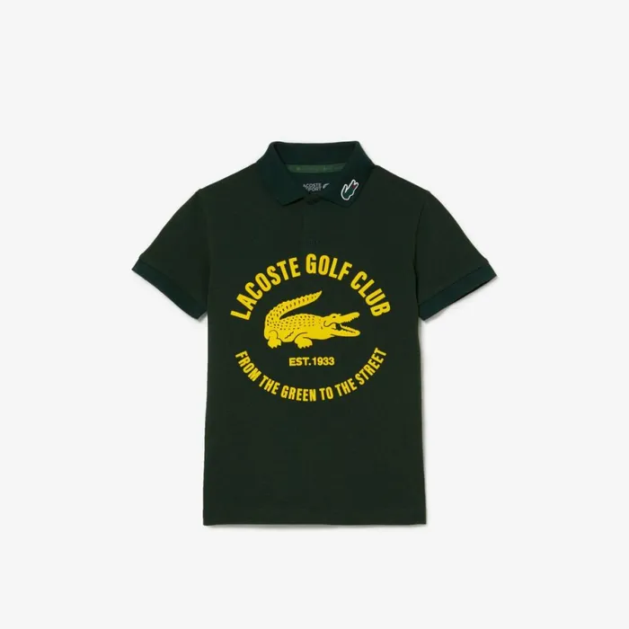 Polos Kids Lacoste Kids039 AntiUV Cotton Golf Polo Forest Green Yzp