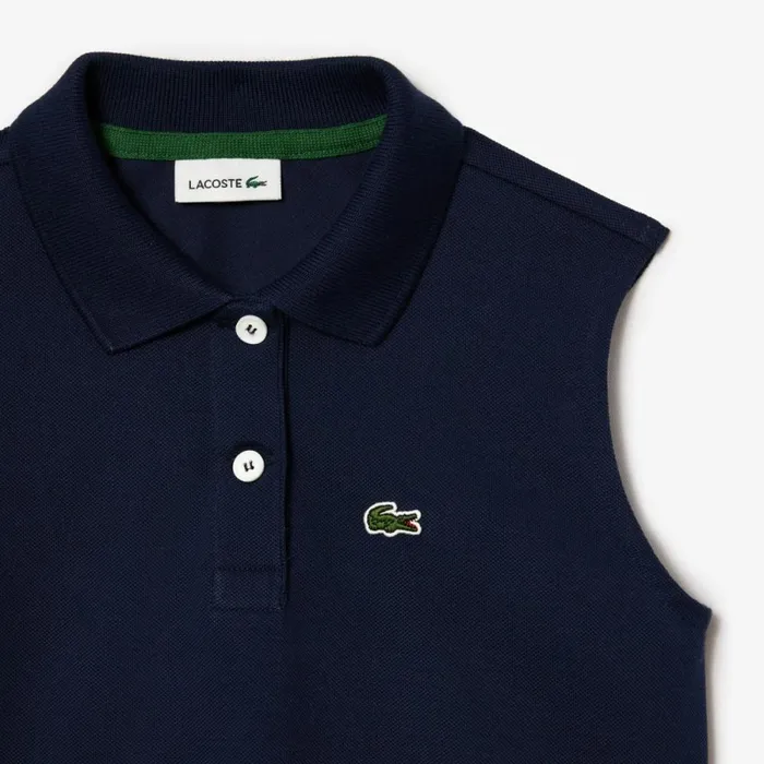 Polos Kids Lacoste Kids039 Cotton Piqu Sleeveless Polo Navy Blue 166