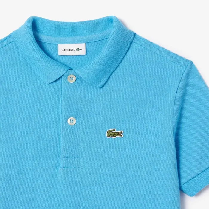 Polos Kids Lacoste Kids039 Regular Fit Petit Piqu Polo Bonnie Blue Iy3