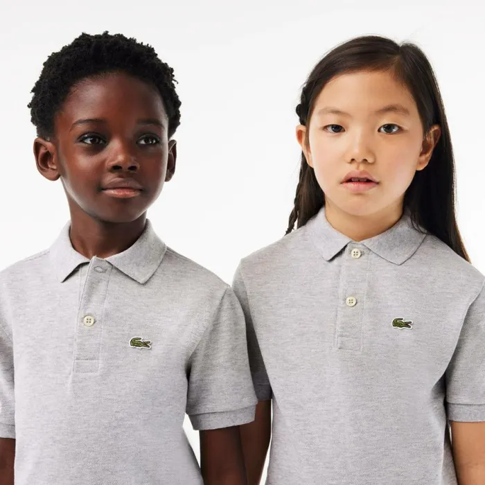Polos Kids Lacoste Kids039 Regular Fit Petit Piqu Polo Grey Chine Cca