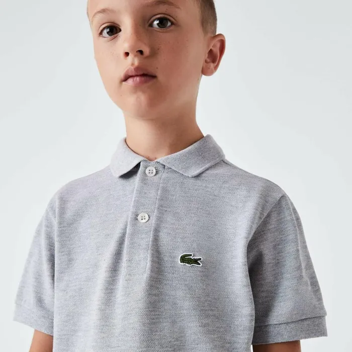 Polos Kids Lacoste Kids039 Regular Fit Petit Piqu Polo Grey Chine Cca