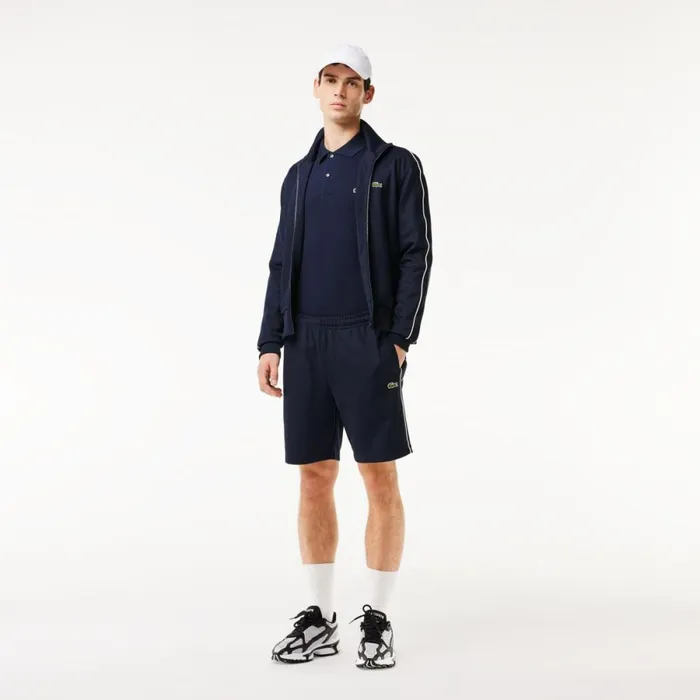 Polos Men Lacoste Men039s Long Sleeve Cotton Polo Navy Blue 166