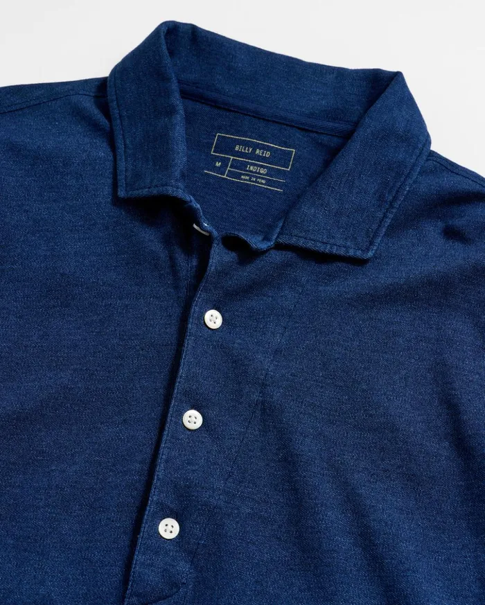 Polos Tees and Henleys Men Billy Reid Indigo Polo Dark Indigo