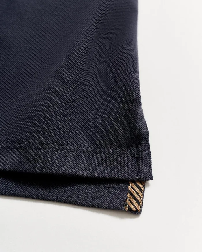 Polos Tees and Henleys Men Billy Reid Pique Polo Navy