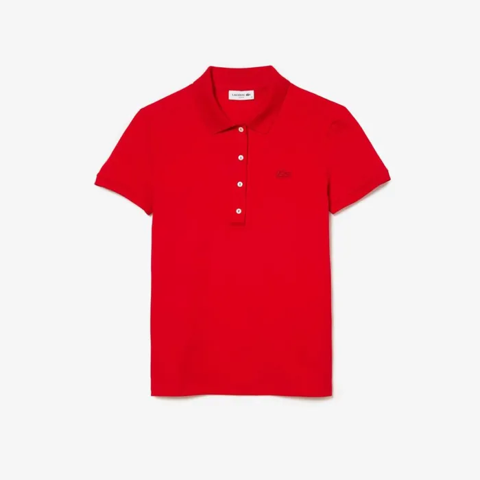 Polos Women Lacoste Women039s L12D Slim Fit Stretch Mini Piqu Polo Red 240