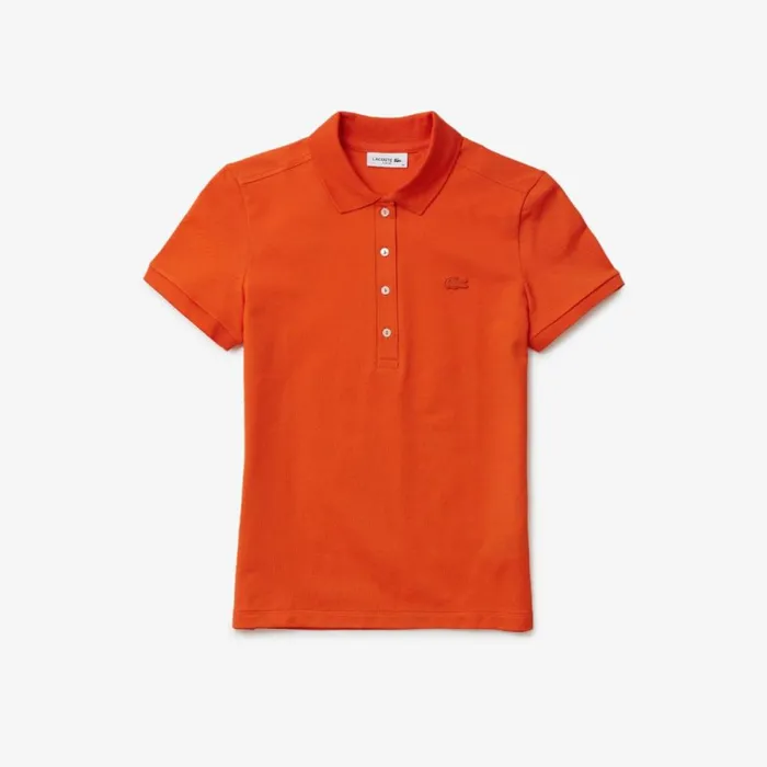 Polos Women Lacoste Women039s L12D Slim Fit Stretch Mini Piqu Polo Sunrise Orange Sji Polos Women Lacoste Women039s L12D Slim Fit Stretch Mini Piqu Polo Sunrise Orange Sji