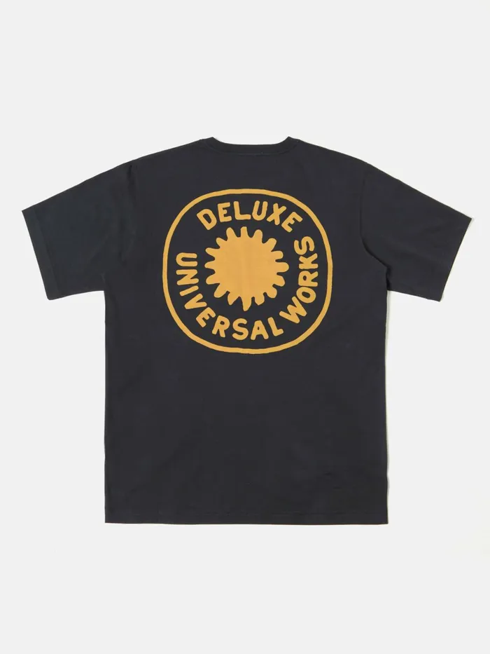 Print Pocket Tee In Navy Single Jersey Deluxe Men Universal Works Tees
