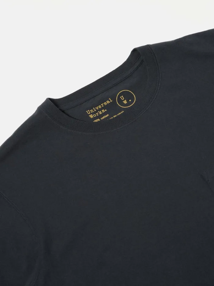 Print Pocket Tee In Navy Single Jersey Deluxe Men Universal Works Tees