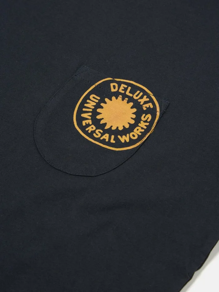 Print Pocket Tee In Navy Single Jersey Deluxe Men Universal Works Tees