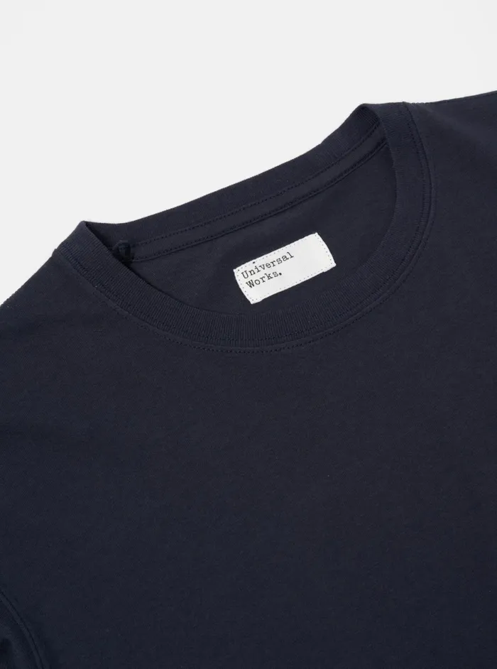 Print Tee In Navy Single Jersey UW31 Men Universal Works Tees