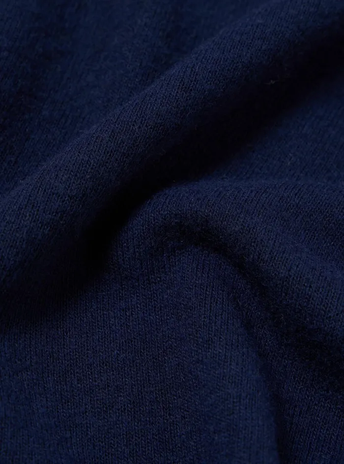 Pullover SS Shirt In Navy Recycled Wool Mix Men Universal Works Tees