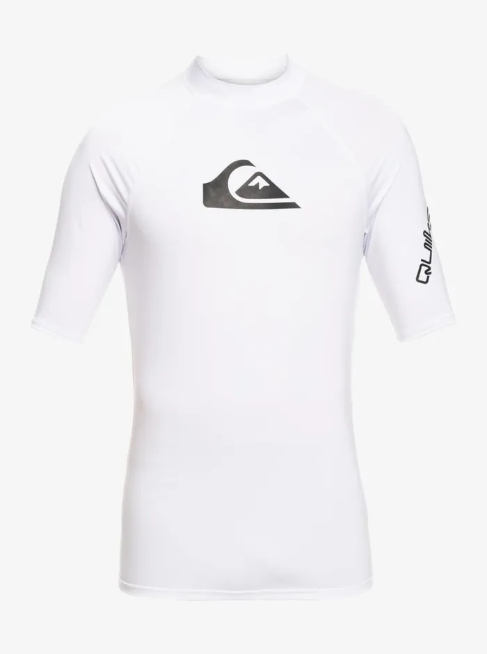 Quiksilver 816 All Time Ss Youth SSL Surf Tee White Boys Rashguards