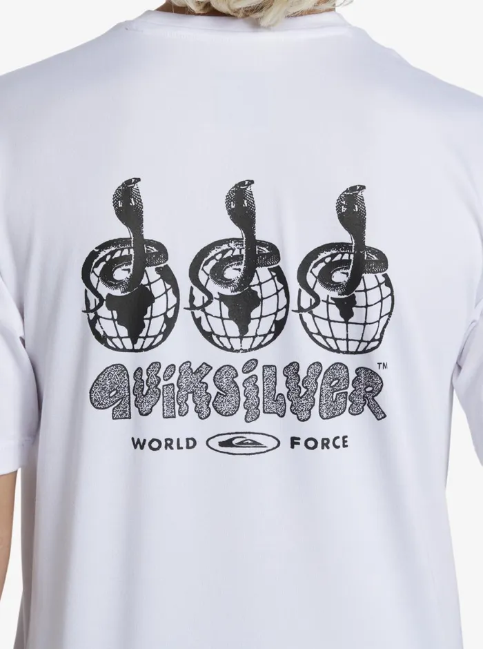 Quiksilver 816 Mix Session UPF 50 Short Sleeve Surf Tee White Boys Rashguards Quiksilver 816 Mix Session UPF 50 Short Sleeve Surf Tee White Boys Rashguards
