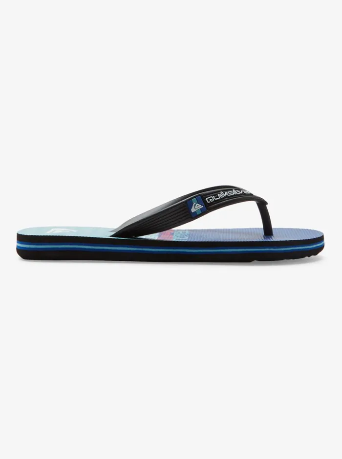 Quiksilver 816 Molokai Art II Sandals Blackblueblue Boys Sandals Quiksilver 816 Molokai Art II Sandals Blackblueblue Boys Sandals