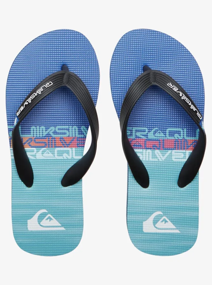 Quiksilver 816 Molokai Art II Sandals Blackblueblue Boys Sandals Quiksilver 816 Molokai Art II Sandals Blackblueblue Boys Sandals