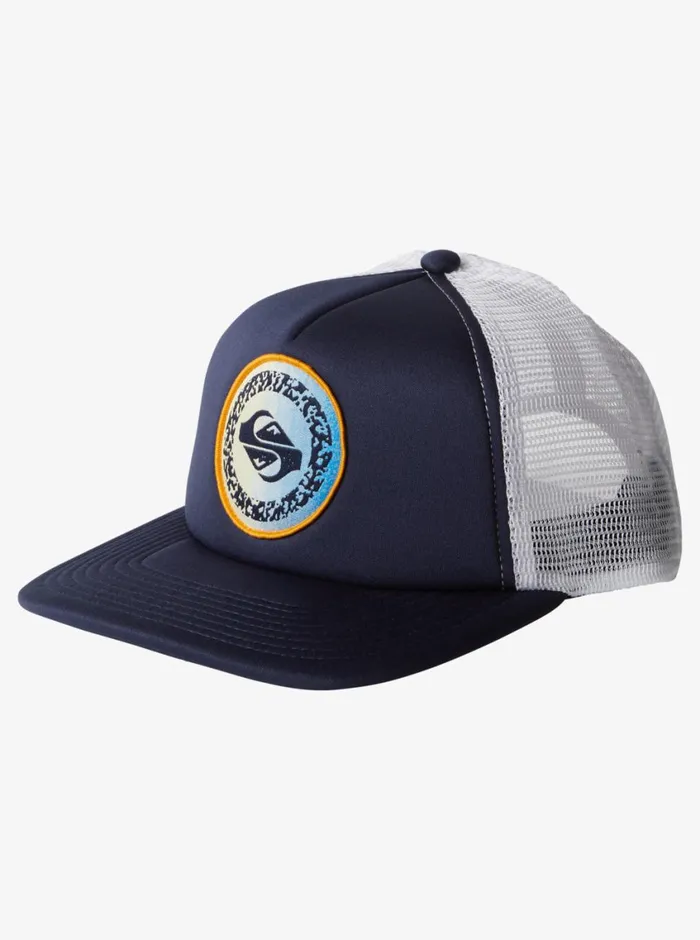 Quiksilver 816 Slab Scratch Trucker Hat Navy Blazer Boys Hats