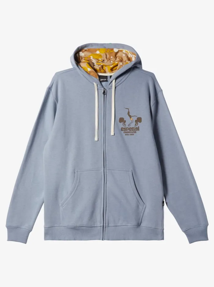 Quiksilver Andy Y Andy ZipUp Hoodie Blue Shadow Mens Sweatshirts and Hoodies