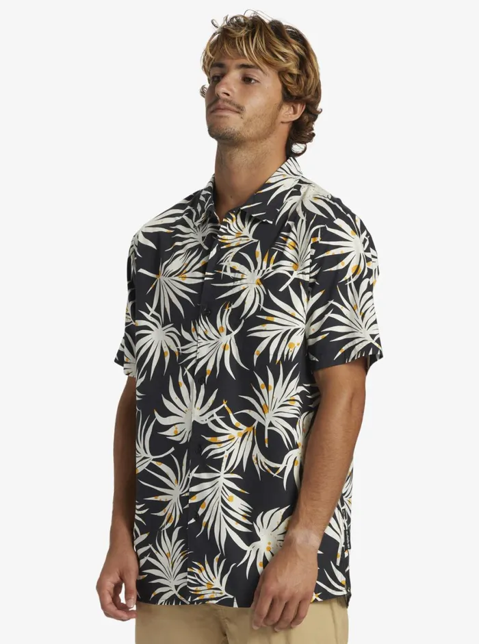 Quiksilver Beach Club Casual Short Sleeve Woven Shirt Black Aop Better Ss Mens Shirts and Polos Quiksilver Beach Club Casual Short Sleeve Woven Shirt Black Aop Better Ss Mens Shirts and Polos