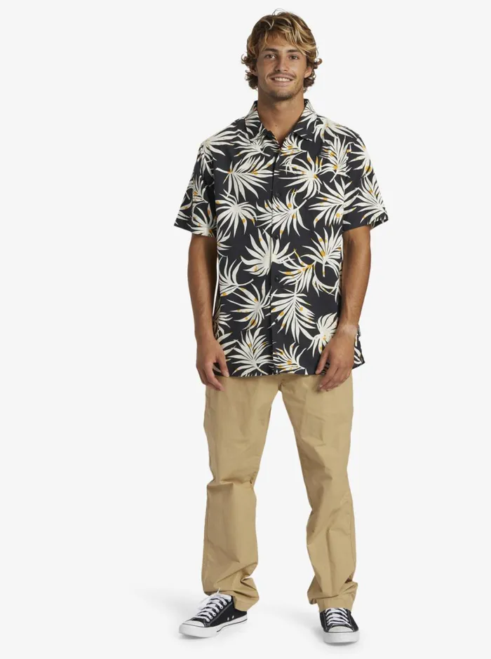 Quiksilver Beach Club Casual Short Sleeve Woven Shirt Black Aop Better Ss Mens Shirts and Polos Quiksilver Beach Club Casual Short Sleeve Woven Shirt Black Aop Better Ss Mens Shirts and Polos