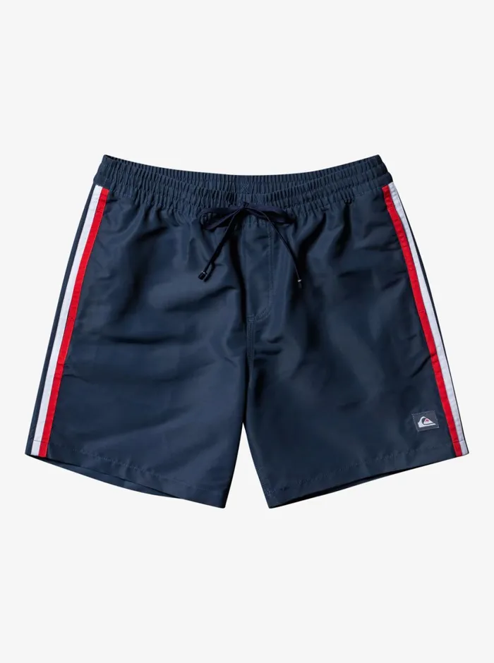 Quiksilver Beach Please 17034 Volleys Navy Blazer Mens Elastic Waist