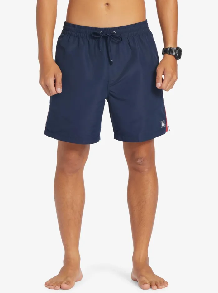 Quiksilver Beach Please 17034 Volleys Navy Blazer Mens Elastic Waist Quiksilver Beach Please 17034 Volleys Navy Blazer Mens Elastic Waist