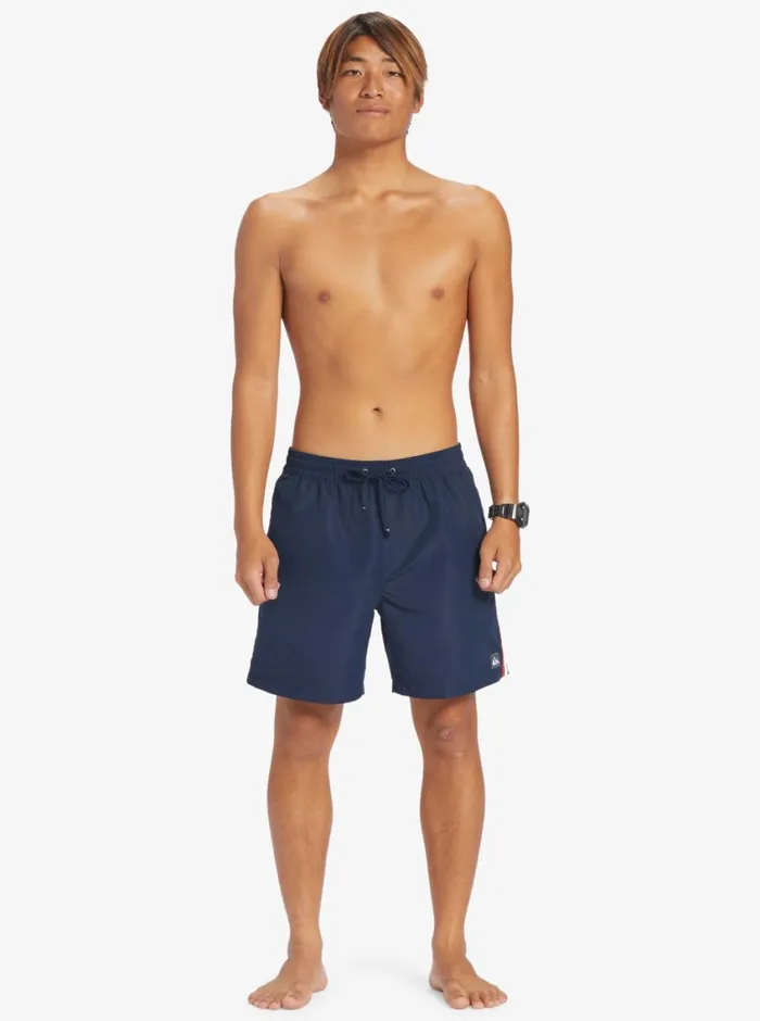 Quiksilver Beach Please 17034 Volleys Navy Blazer Mens Elastic Waist Quiksilver Beach Please 17034 Volleys Navy Blazer Mens Elastic Waist