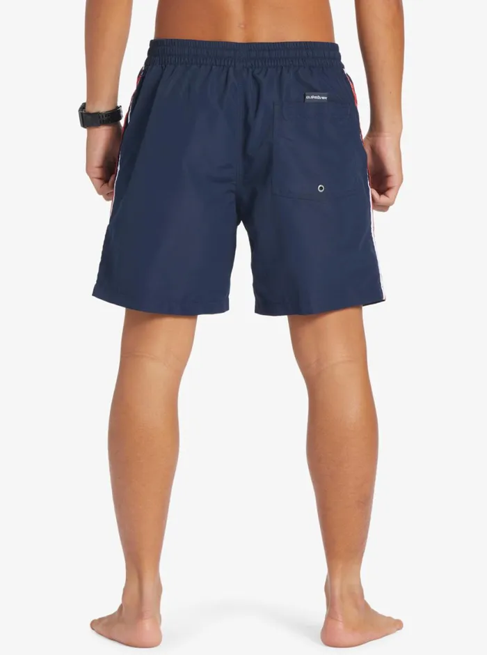 Quiksilver Beach Please 17034 Volleys Navy Blazer Mens Elastic Waist Quiksilver Beach Please 17034 Volleys Navy Blazer Mens Elastic Waist