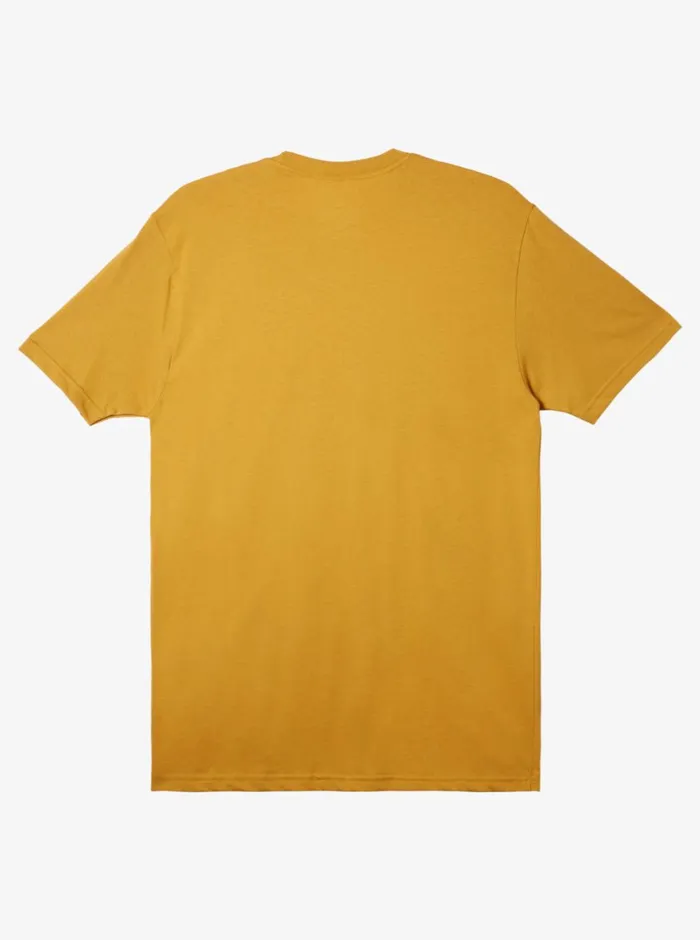 Quiksilver Comp Logo Tshirt Mustard Mens Tees Quiksilver Comp Logo Tshirt Mustard Mens Tees