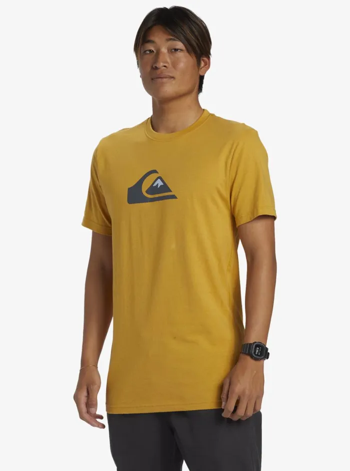 Quiksilver Comp Logo Tshirt Mustard Mens Tees Quiksilver Comp Logo Tshirt Mustard Mens Tees