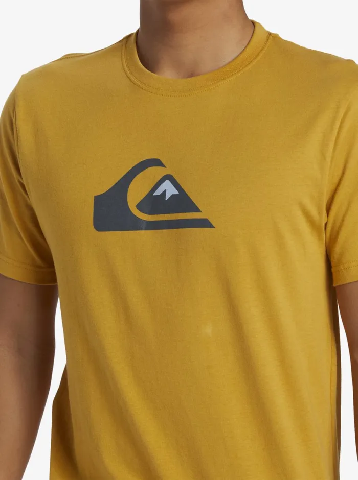 Quiksilver Comp Logo Tshirt Mustard Mens Tees Quiksilver Comp Logo Tshirt Mustard Mens Tees