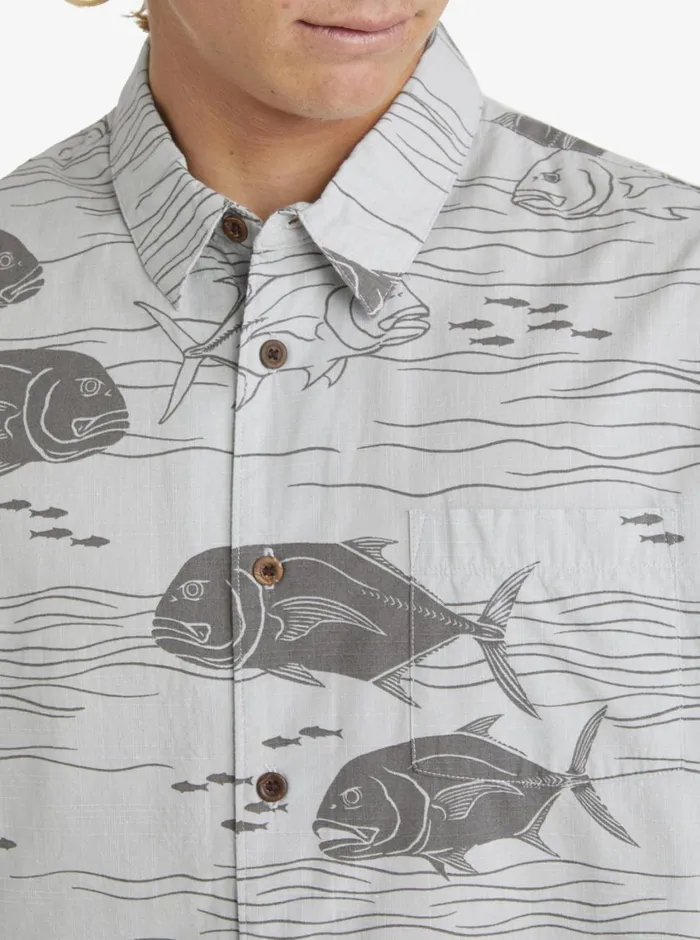 Quiksilver Dive Sites Woven Shirt Harbor Mist Dive Sites MensWaterman Shirts and Polos Quiksilver Dive Sites Woven Shirt Harbor Mist Dive Sites MensWaterman Shirts and Polos