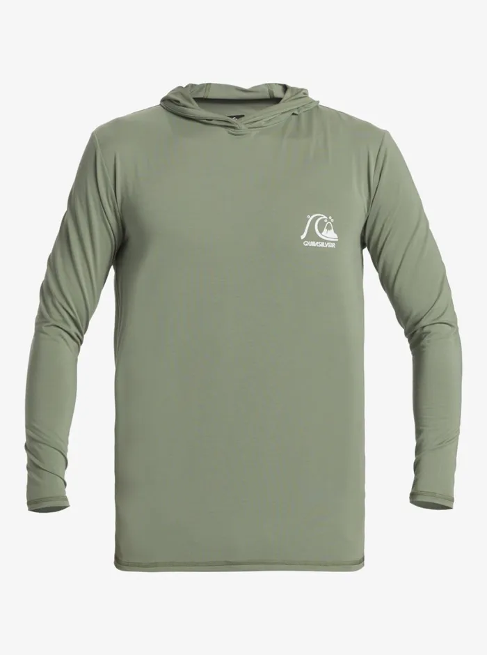 Quiksilver DNA Hood Hooded Surf Tee Sea Spray Mens Rashguards