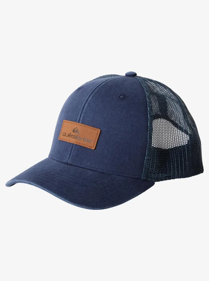 Quiksilver Down The Hatch Trucker Hat Crown Blue Mens Hats