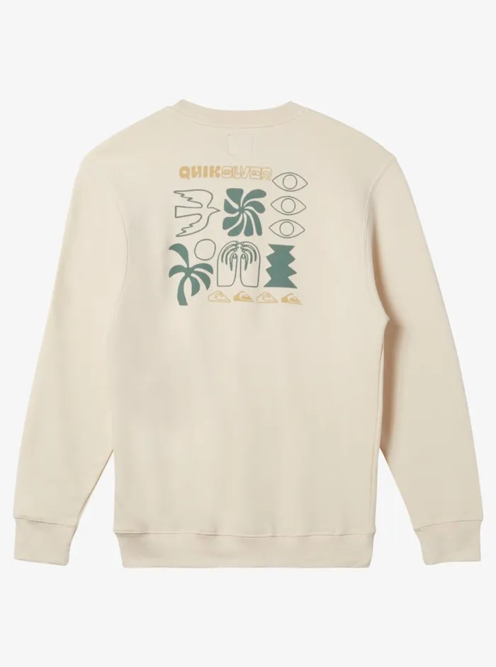 Quiksilver E Peace Out Crew Neck Sweatshirt Sandshell Mens Sweatshirts and Hoodies Quiksilver E Peace Out Crew Neck Sweatshirt Sandshell Mens Sweatshirts and Hoodies