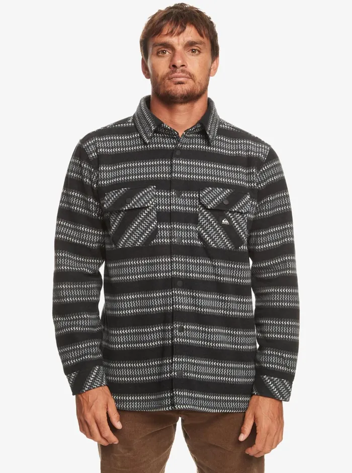 Quiksilver Epic Surf Days Fleece Overshirt Black Surf Days Stripe Mens Sweatshirts and Hoodies Quiksilver Epic Surf Days Fleece Overshirt Black Surf Days Stripe Mens Sweatshirts and Hoodies