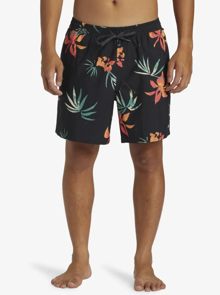 Quiksilver Everyday Mix Volley 17034 Elastic Waist Shorts Black Mens Elastic Waist Quiksilver Everyday Mix Volley 17034 Elastic Waist Shorts Black Mens Elastic Waist