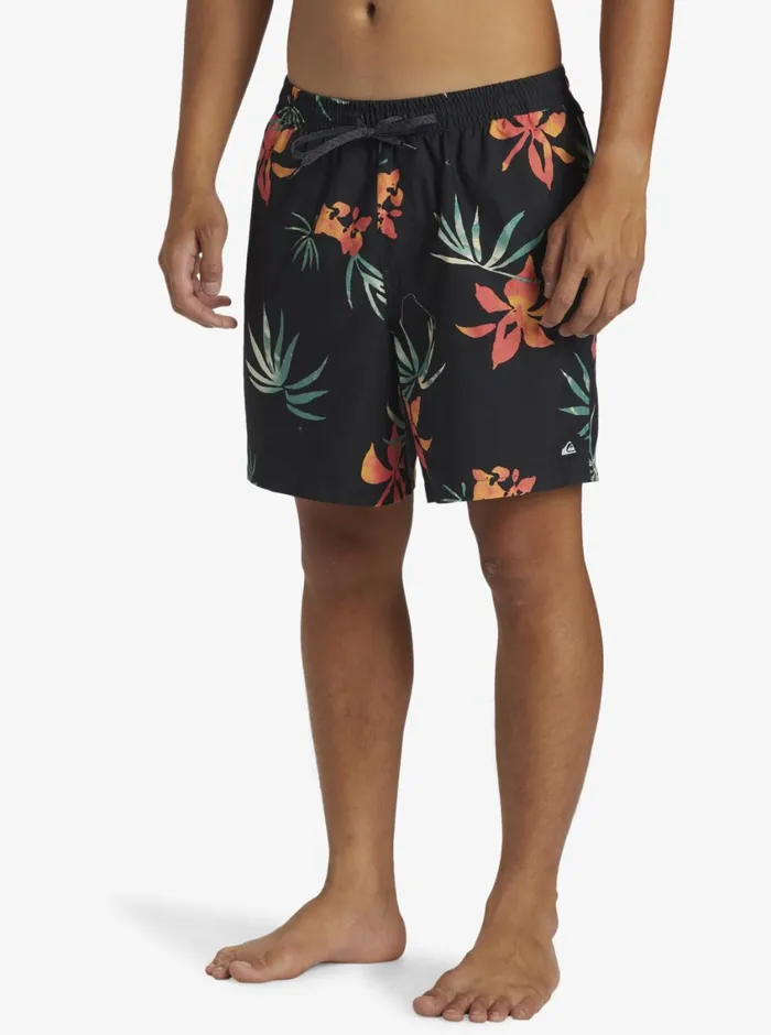 Quiksilver Everyday Mix Volley 17034 Elastic Waist Shorts Black Mens Elastic Waist Quiksilver Everyday Mix Volley 17034 Elastic Waist Shorts Black Mens Elastic Waist